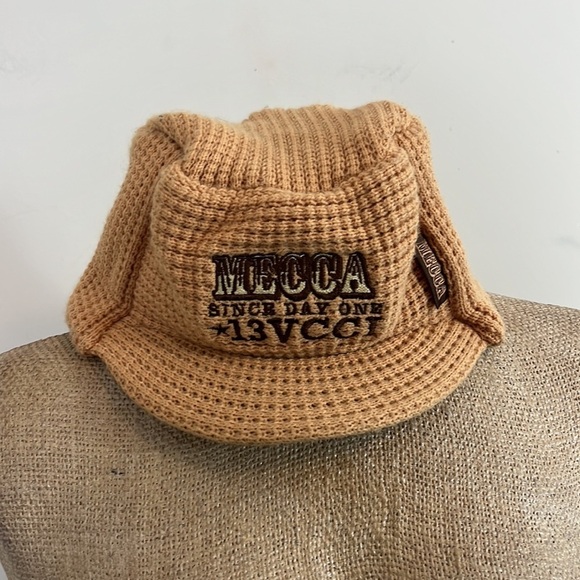 mecca Other - Mecca USA Hat Vintage One Size Ribbed 109% Acrylic Tan